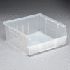 Bac en plastique industriel™ Global Stack & Hang Bin, 11 po L x 10-7/8 po L x 5 po H, transparent - Qté par paquet : 6