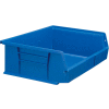 Global Industrial Plastic Stack & Hang Bin, 16-1/2"W x 10-7/8"D x 5"H, Blue - Pkg Qty 6