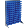 Global Industrial™ Singled Sided Louvered Bin Rack 35 x 15 x 50 - 96 bacs d’empilage Blue Premium