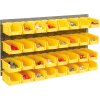 Global Industrial™ Wall Bin Rack Panel 36 x19 - 32 Jaune 4-1/8x7-1/2x3 Bacs d’empilage