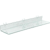 Azar Displays 556010 Acrylic Shelf For Pegboard/Slatwall, 24" x 2", Clear