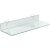Azar Displays 556016 Acrylic Shelf For Pegboard/Slatwall, 16" x 2", Clear
