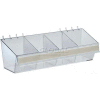Azar Displays 556114 Small Acrylic Divider Bin For Pegboard/Slatwall, 13" x 4", Clear