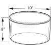 Azar Displays 556908 Acrylic Cylinder, 10" x 8", Clear ,1 Piece