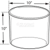 Azar Displays 556910 Acrylic Cylinder, 10" x 10", Clear ,1 Piece