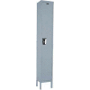 Hallowell Single Tier 1 Door Maintenance-Free Quiet Steel Locker, 12"Wx18"Dx72"H,Dark Gray,Assembled