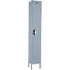 Hallowell® 1-Tier 1 Door Maintenance-Free Quiet Locker, 12"Wx12"Dx72"H, Gray, Unassembled