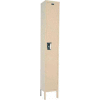 Hallowell® 1-Tier 1 Door Maintenance-Free Quiet Locker, 12"Wx12"Dx72"H, Tan, Unassembled
