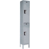 Hallowell UY1258-2A- Maintenance-Free Quiet Locker Double Tier 12x15x36 2 Door Assembled - Dark Gray
