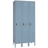 Lyon Single Tier 3 Door Steel Locker With Recessed Handle, 12"Wx15"Dx72"H, Gray, Unassembled