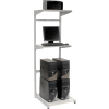 Global Industrial™ 24" Computer Server Station, 24"W x 30"D x 74"H, Gray, Unassembled