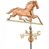 Good Directions Horse Weathervane, Polished Copper