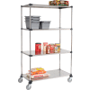 Nexel® Stainless Steel Shelf Truck 48x24x80 1200 Pound Capacity