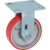 Global Industrial™ Heavy Duty Rigid Plate Caster 5" Polyurethane Wheel 500 Lb. Capacity