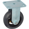 Global Industrial™ Heavy Duty Rigid Plate Caster 5" Mold-on Rubber Wheel 350 lb. Capacité
