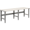 Global Industrial™ Extra Long Workbench, 96 x 36 », hauteur réglable, bord carré stratifié, gris