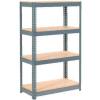 Global Industrial 4 Shelf, Extra HD Boltless Shelving, Starter, 36"W x 24"D x 72"H, Wood Deck