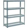 Global Industrial Extra Heavy Duty Shelving 48"W x 12"D x 60"H With 4 Shelves, Wire Deck, Gry