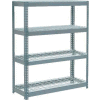 Global Industrial™ Extra Heavy Duty Shelving 48"W x 18"D x 60"H With 4 Shelves, Wire Deck, Gry