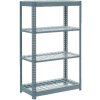 Global Industrial™ Heavy Duty Shelving 36"W x 12"D x 60"H With 4 Shelves - Wire Deck - Gray