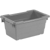 Bac emboîtable à empilage croisé Quantum TUB1711-8​​​​​​​ - 17-1/4 x 11 x 8, gris - Qté par paquet : 6