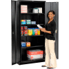 Armoire de rangement industrielle™ Global, poignée tournante, 36 po L x 18 po P x 78 po H, noir, assemblé