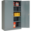 Armoire de rangement industrielle™ robuste Global, poignée tournante, 48 po L x 24 po P x 78 po H, gris, assemblé