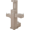 Global Industrial™ Outdoor Bottle Filler w / Bi-Level Fountain & Pet Station, Rotocast Granite