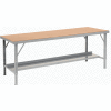 Global Industrial Heavy Duty Workbench w/ Hardboard Square Edge Top, 120"W x 34"D, Gray
