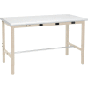 Global Industrial™ 60 x 30 Adaptable Height Workbench - Tablier de puissance, laminate safety Edge Tan