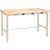 Global Industrial™ 48 x 30 Adaptable Height Workbench - Tablier de puissance, Maple Safety Edge Tan