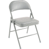 Chaise pliante Interion®, vinyle, gris - Qté par paquet : 4