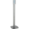 Global Industrial™ No Touch Floor Stand for Global Hand Soap/Sanitizer Dispensers - Argent