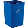 Global Industrial™ Boîte à ordures carrée de recyclage, 35 gallons, bleu