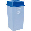 Global Industrial™ Bottles & Cans Recycling Lid pour canettes de 35 et 55 gallons, bleu