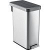 Global Industrial™ Stainless Steel Slim Butterfly Step Trash Can - 12 gallons