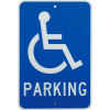 Aluminum Sign - Handicap Parking Logo - .080 " Thick, TM94J