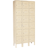 Global Industrial Paramount® Six Tier 18 Door Locker, 12"Wx15"Dx12"H, Tan, Unassembled