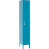 Casier 1 portes à 1 niveaux de la Paramount® industrielle mondiale, 12 po L x 18 po P x 78™ po H, bleu, non assemblé