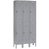 Global Industrial Paramount® Double Tier 6 Door Locker, 12"Wx15"Dx36"H, Gray, Unassembled