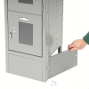 Global Industrial End Base For 18"Dx6"H Gray Locker, Pair (Left & Right)