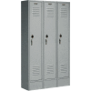 Global Industrial™ Paramount® 1-Tier 3 Door Locker, 12"Wx12"Dx60"H, Gray, Unassembled