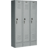 Global Industrial Paramount® 1-Tier 3 Door Locker, 12"Wx12"Dx60"H, Gray, Unassembled