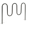 Global Industrial™ 7-Bike Wave Bike Rack, Noir, Below Grade Mount