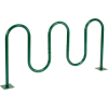Global Industrial™ 7-Bike Wave Bike Rack, Green, Flange Mount