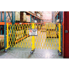 Global Industrial Folding Safety Barricade Gate with Sign, 20' Expanded Length
