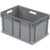 Global Industrial Solid Straight Wall Container, 23-3/4"Lx15-3/4"Wx12-1/4"H, Gray - Pkg Qty 3