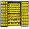 Global Industrial™ Bin Cabinet Deep Door - 144 Bacs Jaunes, 16-Gauge Assembled Cabinet 38x24x72