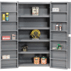 Global Industrial Bin Storage Cabinet W/Shelving In Doors/Interior, 38"Wx24"Dx72"H,Unassembled