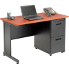 Interion® Bureau avec 2 tiroirs - 48 po x 24 po - Cerise